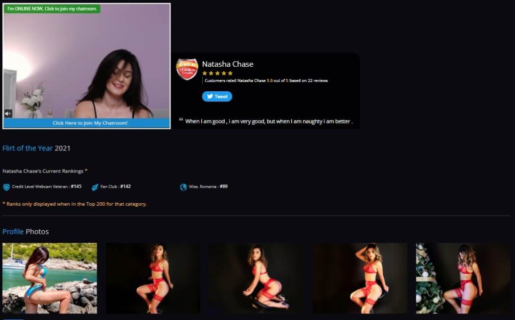 Modelprofiel op Flirt4free
